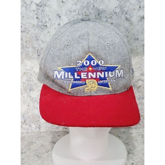 The New Millennium Embroidered Hat‎ Drummond American Y2K Ltd Editn Vintage - Picture 1 of 12